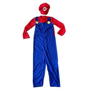 Super Mario Bros Mario Plumber Halloween Costume Kids